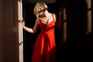 Famke - Luxury Companion Wearing REd Dress
